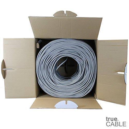 Cat6 Shielded Riser 1000ft Gray 23AWG Solid Bare Copper Bulk Ethernet Cable R85103