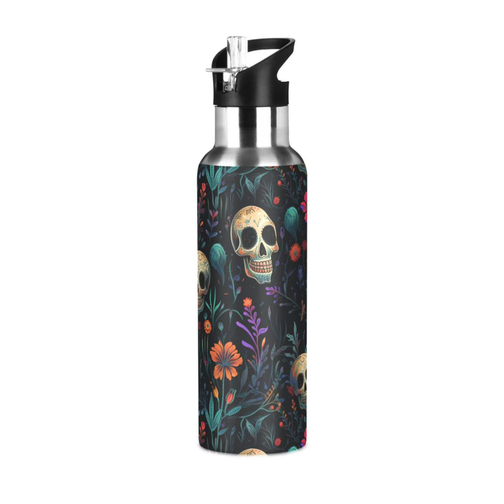 20 oz Insulated Stainless Steel Water Bottle with Straw Lid Q8720