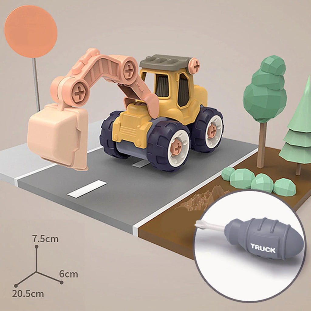 DIY Nut Building Construction Toy Excavator W5054