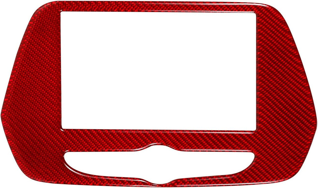 Red Carbon Fiber Radio Screen Navigation Panel Trim Cover for Chevrolet Camaro 2017 2018 2019 2020 D66256