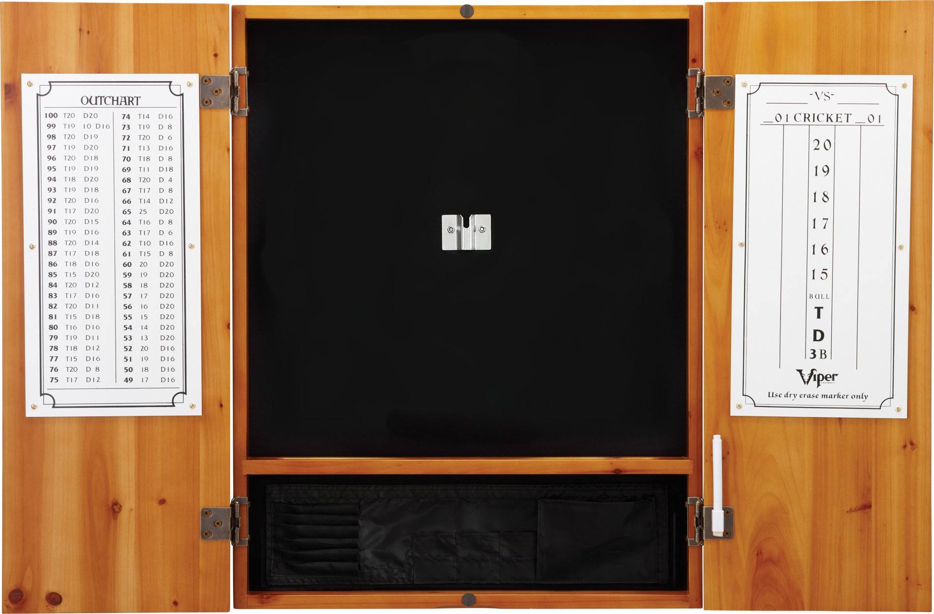 Oak Finish Solid Wood Dartboard Cabinet B26400