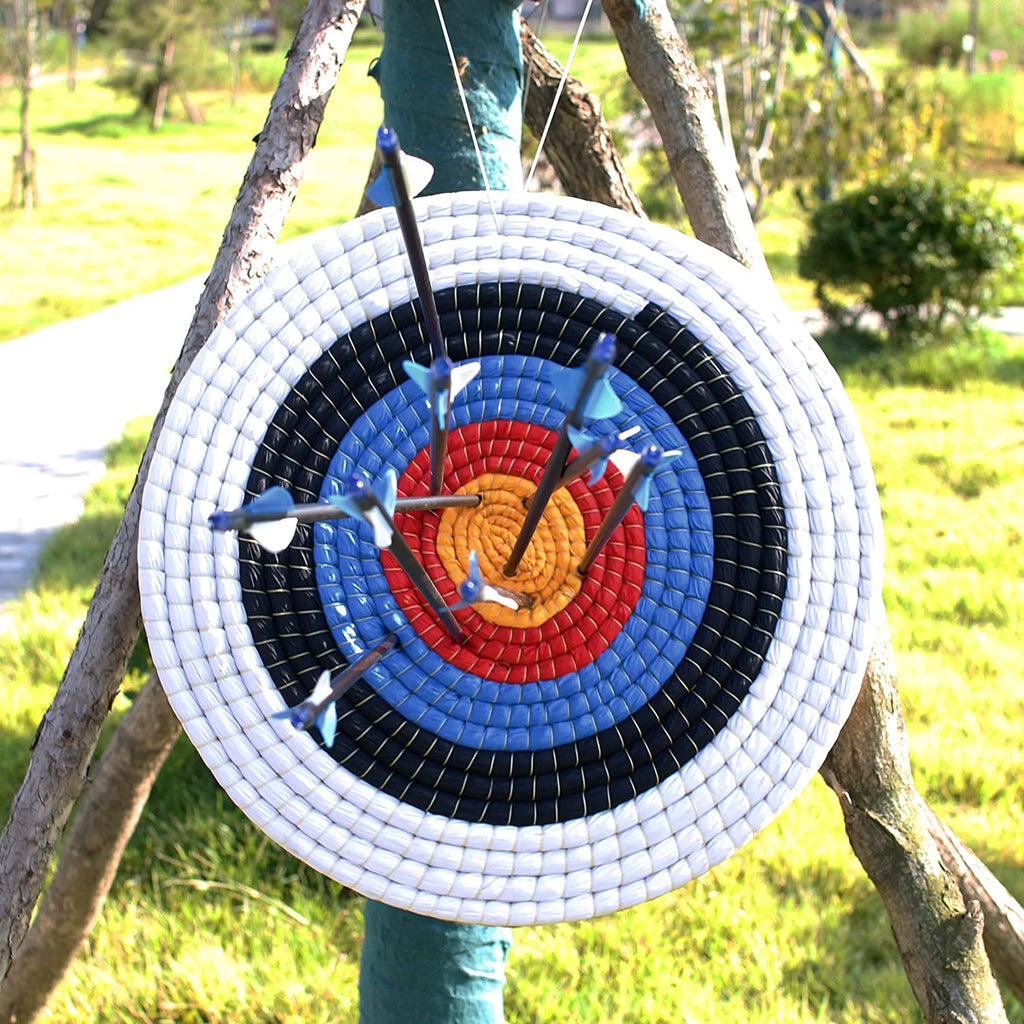 Traditional Solid Straw Round Archery Target Face with 5 Paper Target Face M5379