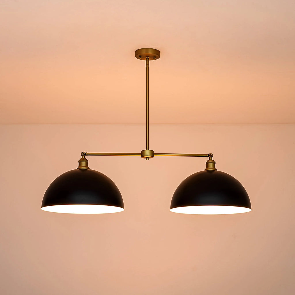 2-Light Linear Dome Industrial Pendant E2191