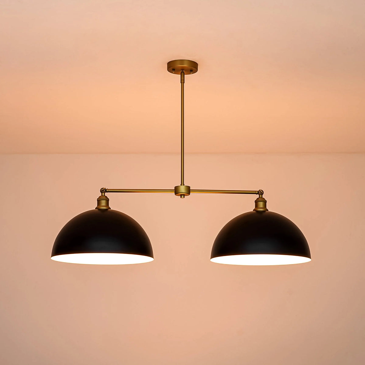 2-Light Linear Dome Industrial Pendant E2191