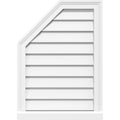 20x22W x 40x22H Octagonal Surface Mount PVC Gable Vent with Brickmould Y6054