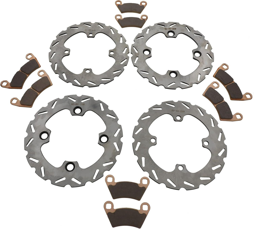 Front & Rear Brake Rotors & Brake Pads for Polaris Ranger 800 C29842