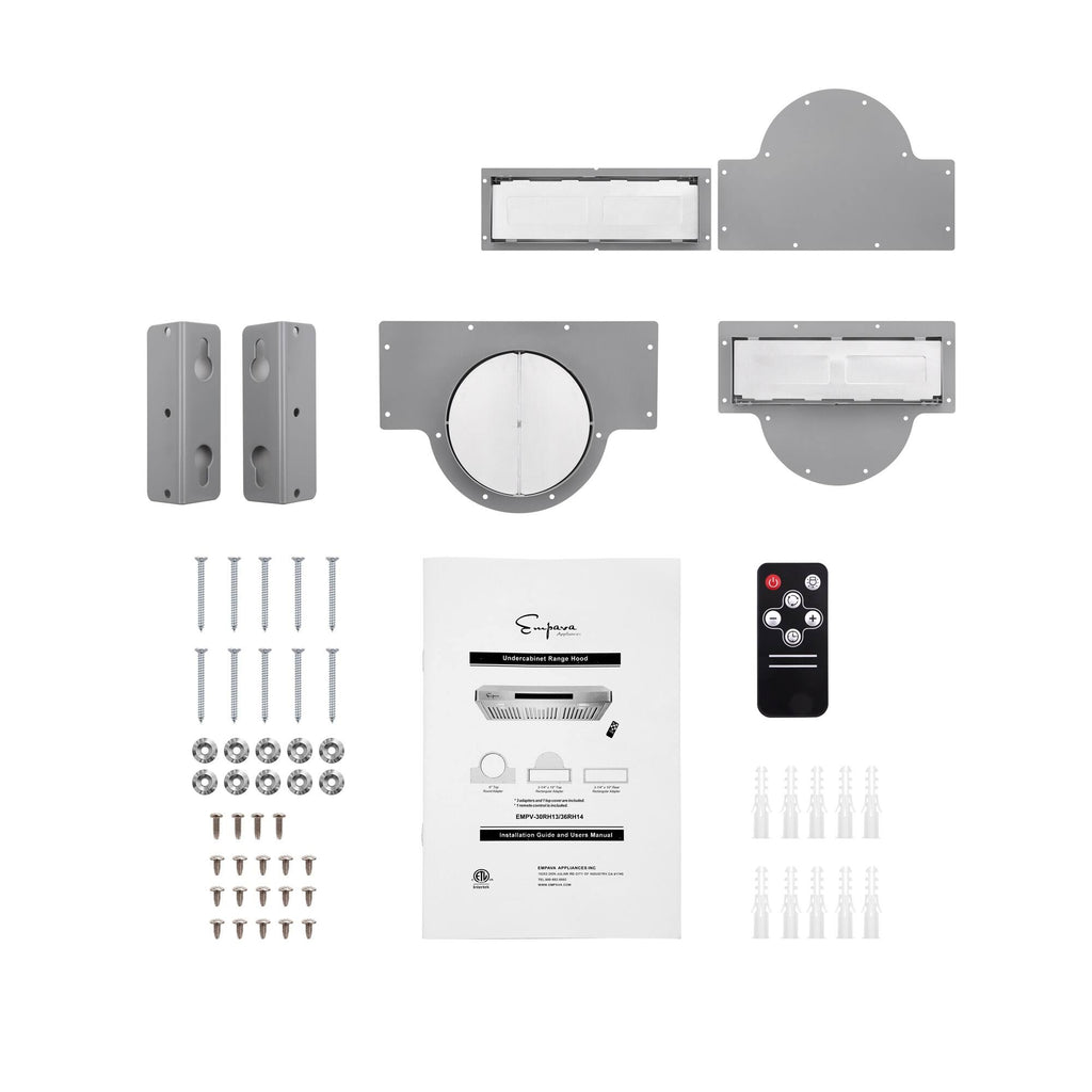 36 in. 500 CFM Ducted Under Cabinet Range Hood Stainless Steel T809997