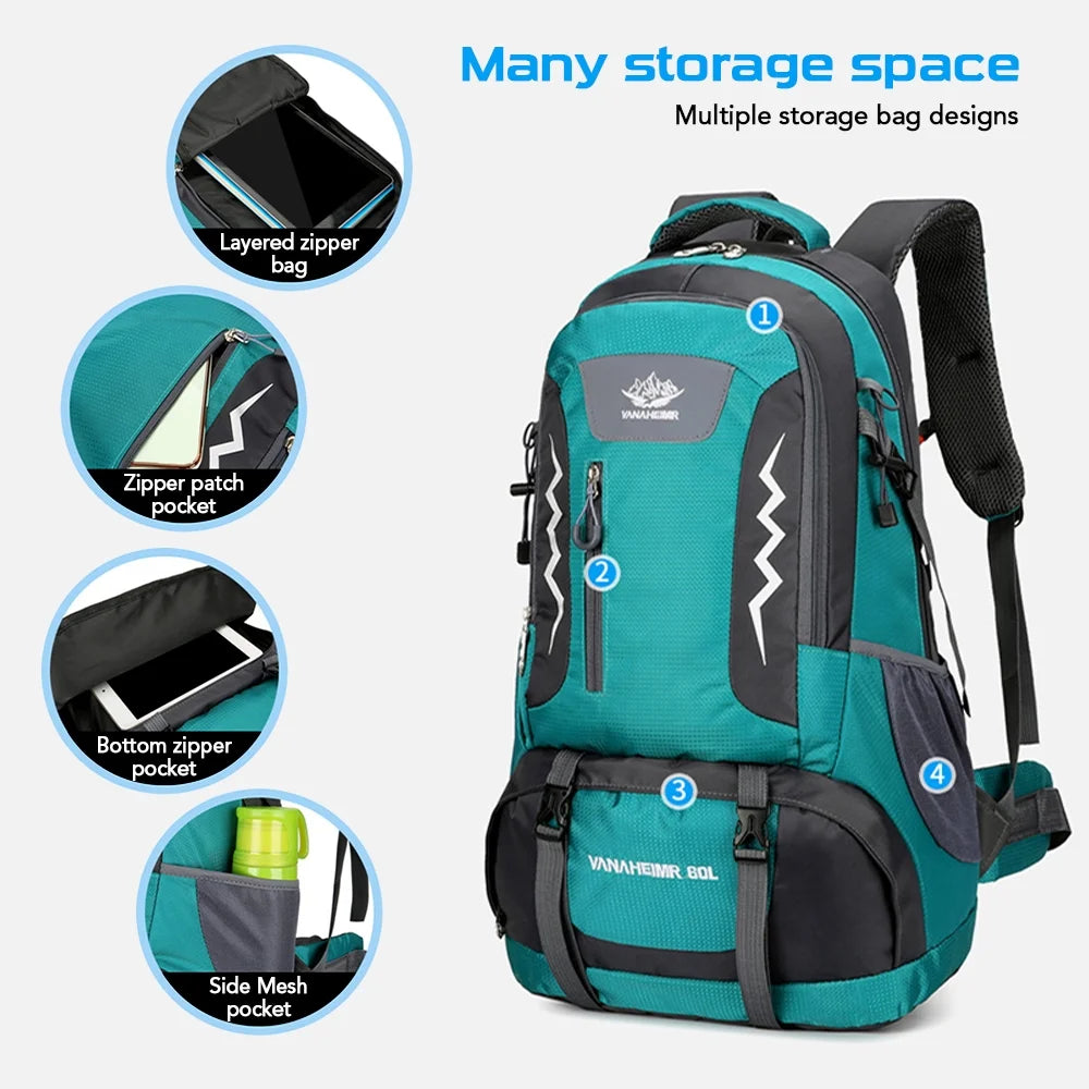 Hiking Backpack 60L Water-resistant Camping Backpack G119340