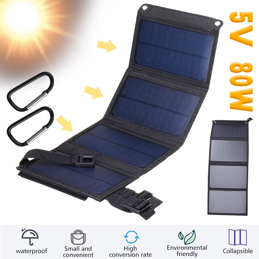100W 10V Portable Folding Solar Panel Kit F760245