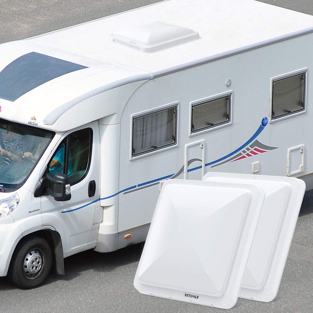 RV Roof Vent Lid Cover 14 inch White 2 Pack X76892