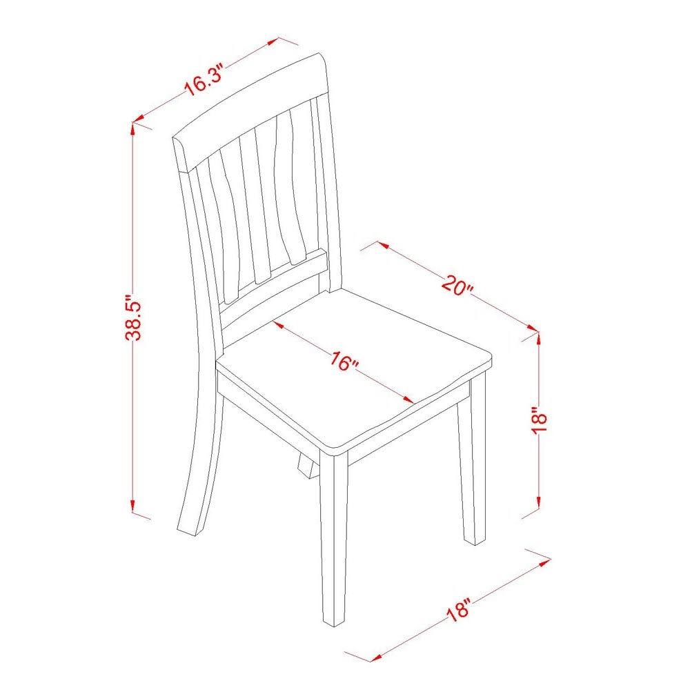 3 Pcs Dining Set with 2 Wood Chairs in Buttermilk C7547