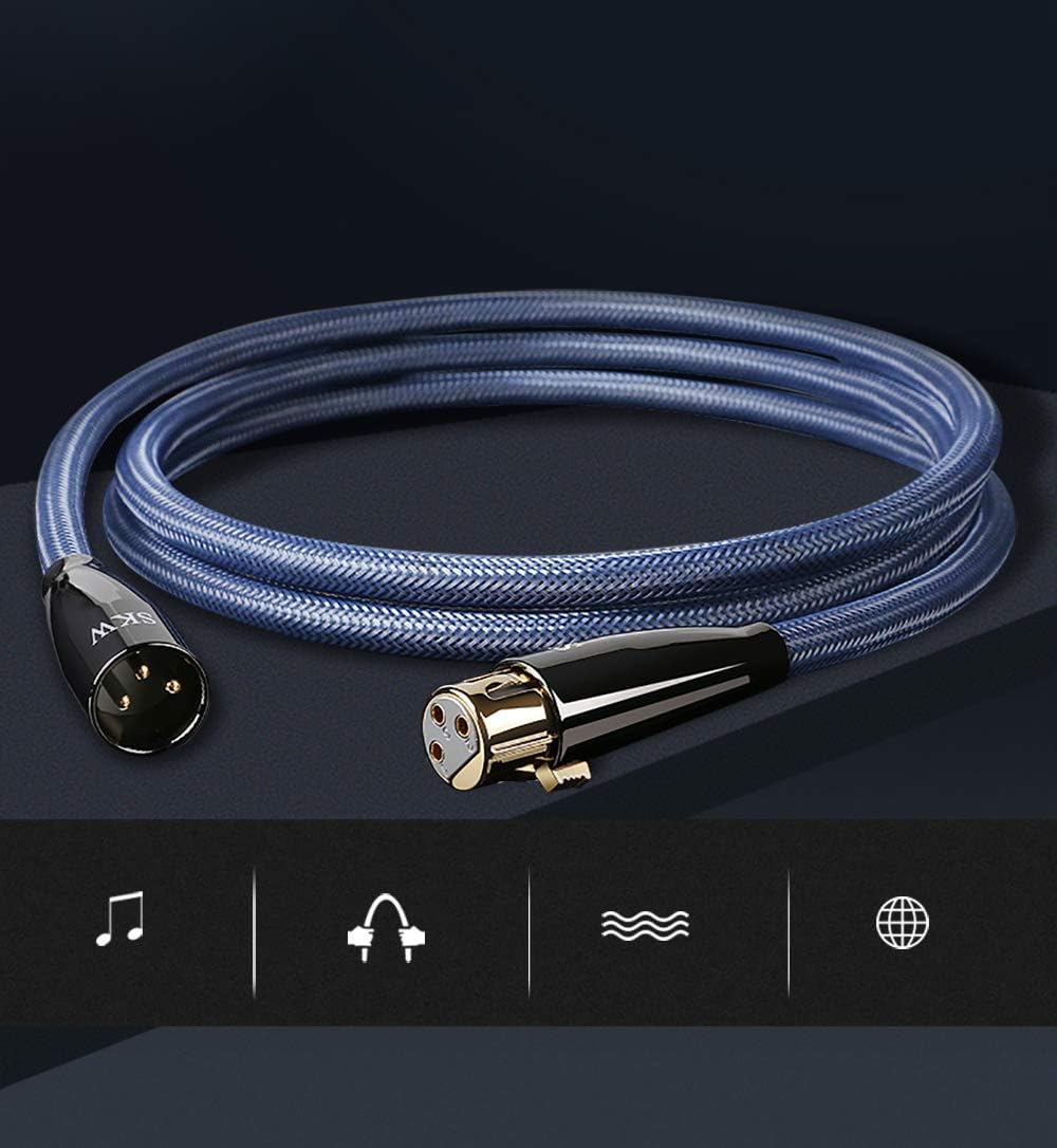 Single OFC Balanced XLR Male to XLR Female 3 PIN Microphone Cable (9.8ft, 3M) Y7978