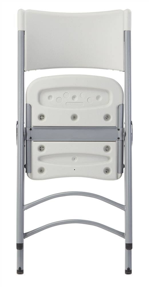 Folding Chair, Plastic, Gray, Pkg of 4 P386