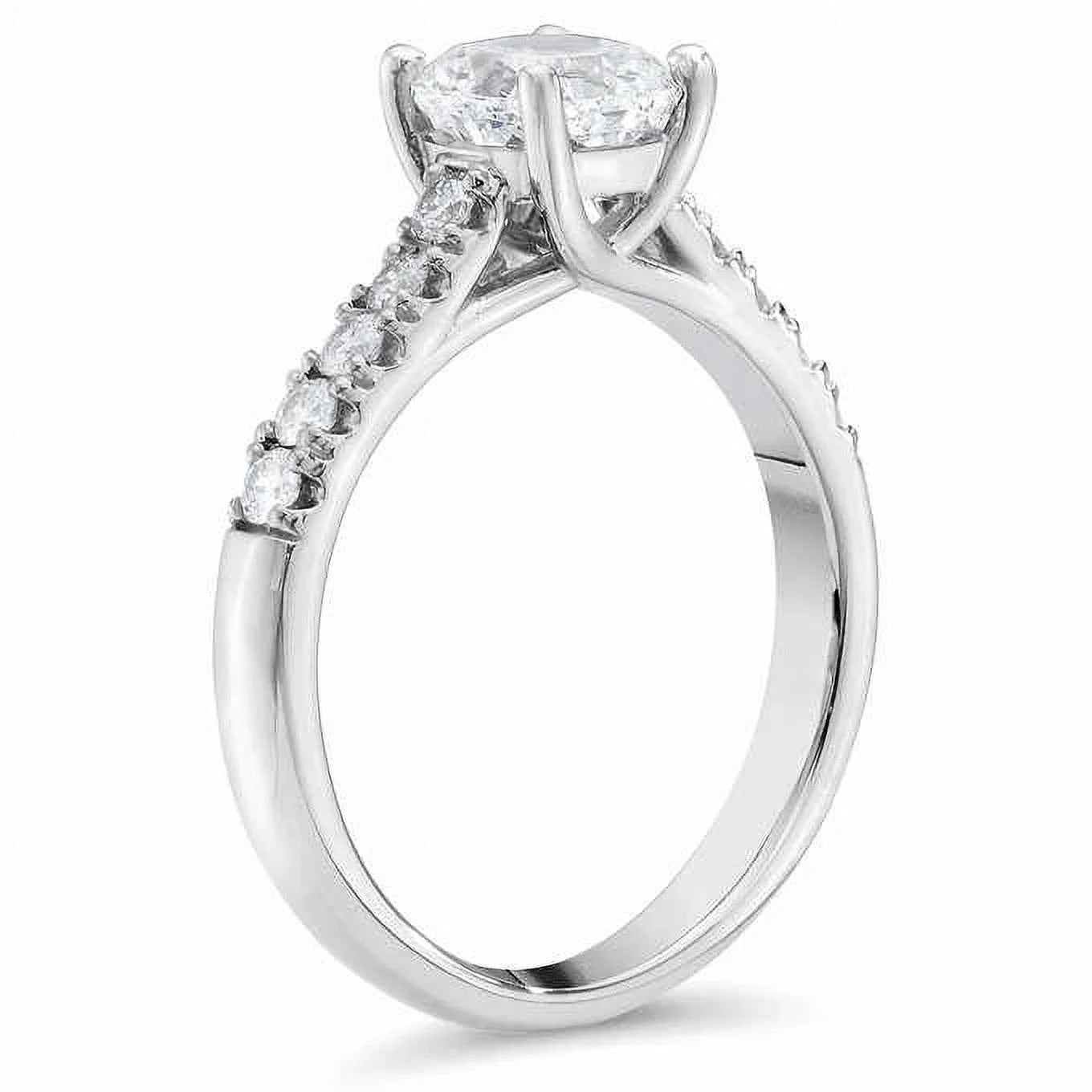 14k White Gold Lab Grown Diamond Engagement Ring M1070