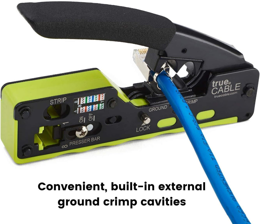 Crimp and Termination Tool for Cat5e, Cat6, Cat6A Ethernet RJ45 Connectors A8522