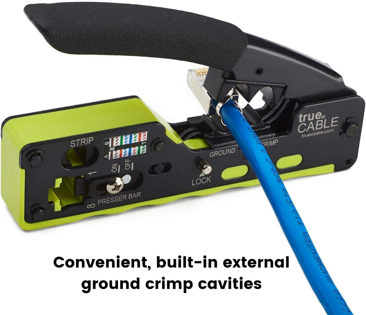 Crimp and Termination Tool for Cat5e, Cat6, Cat6A Ethernet RJ45 Connectors A8522