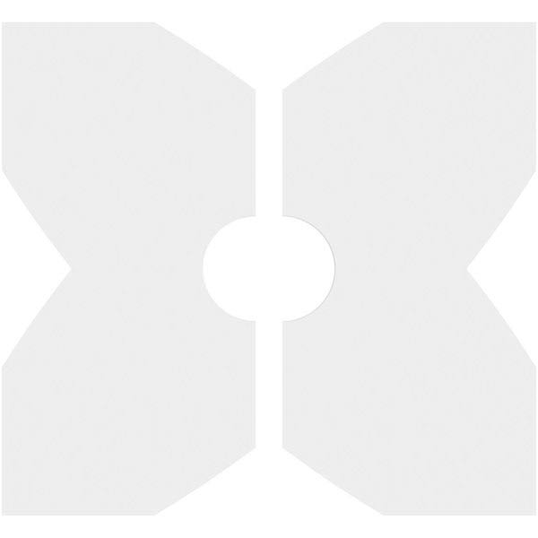 Contemporary PVC Ceiling Medallion Two Piece F41605