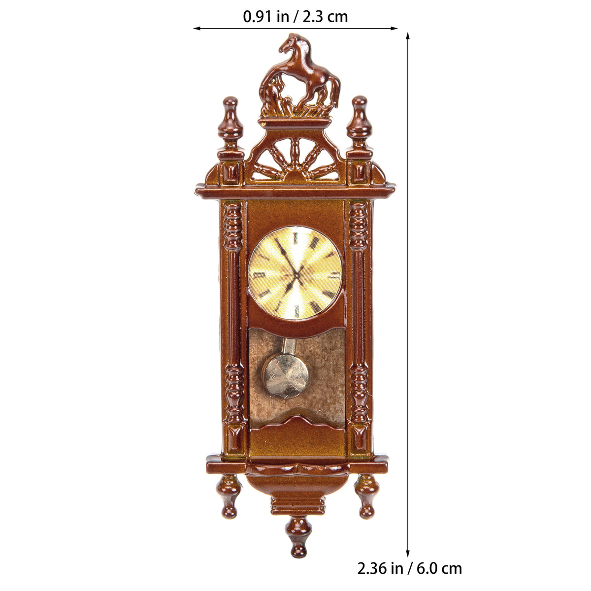 Metal Dollhouse Hanging Clock Toy Doll Furniture Q35200