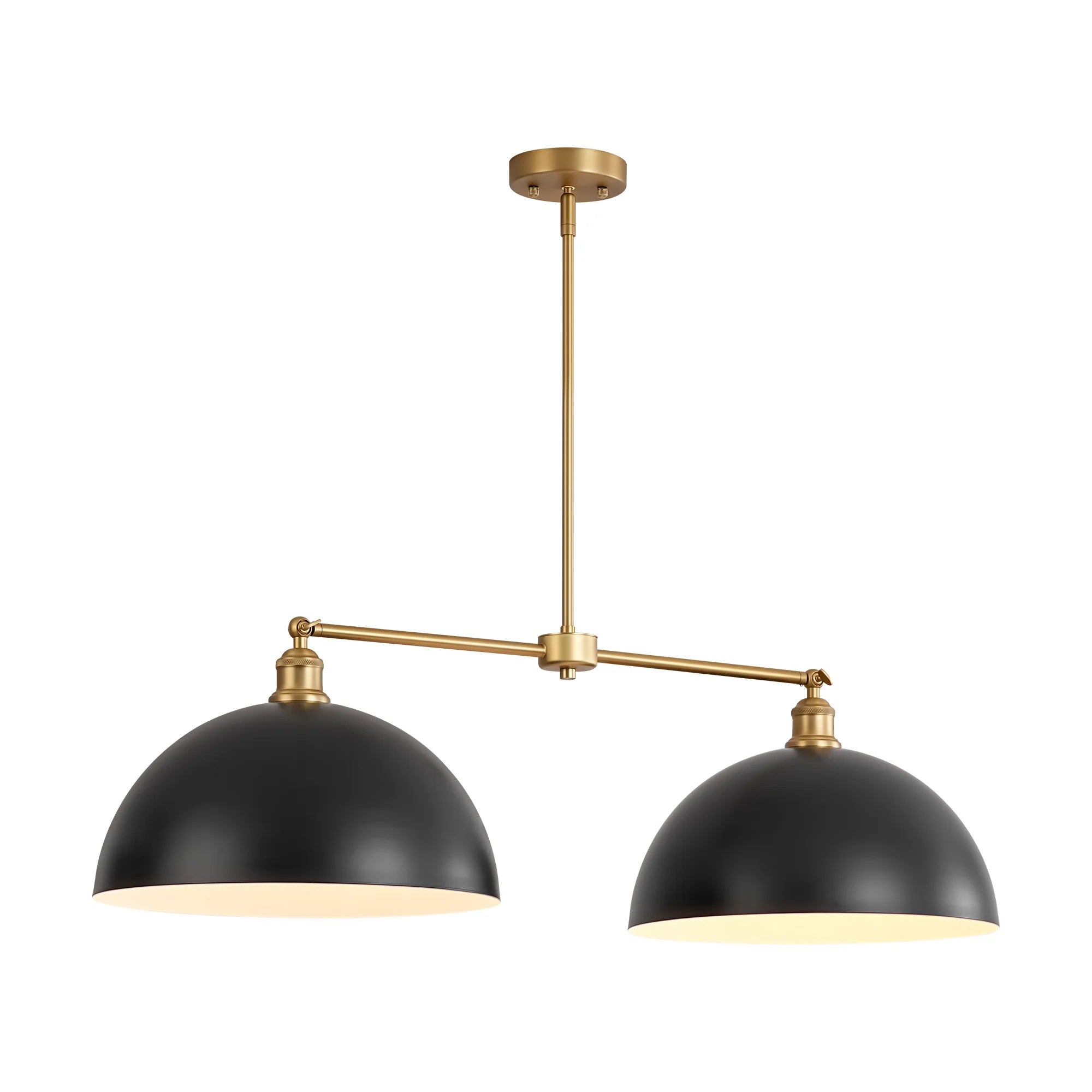 2-Light Linear Dome Industrial Pendant E2191