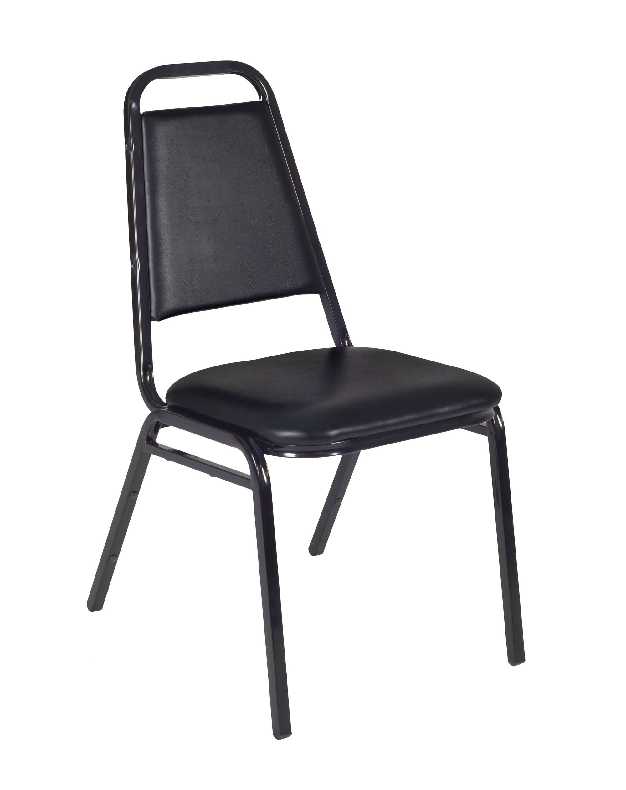 Maple Round Breakroom Table and 4 Black Stack Chairs T17094