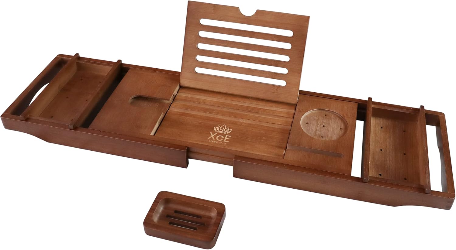 Bamboo Wood Bathtub Caddy Tray J64002