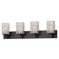 4 Light Bath Bar Matte Black/Brass Finish S4551