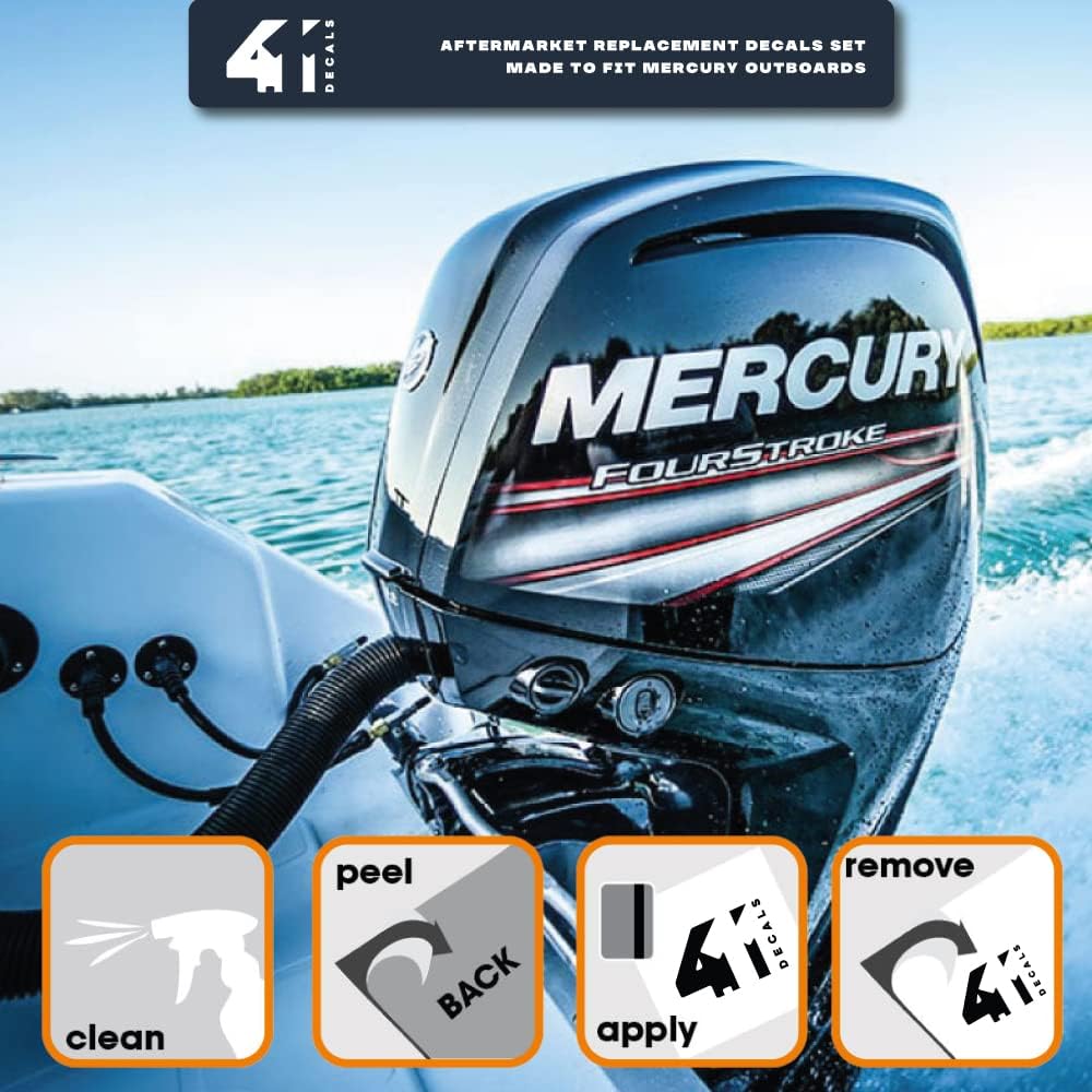 Aftermarket Replacement Outboard Decal Set Pack of 2 A82674