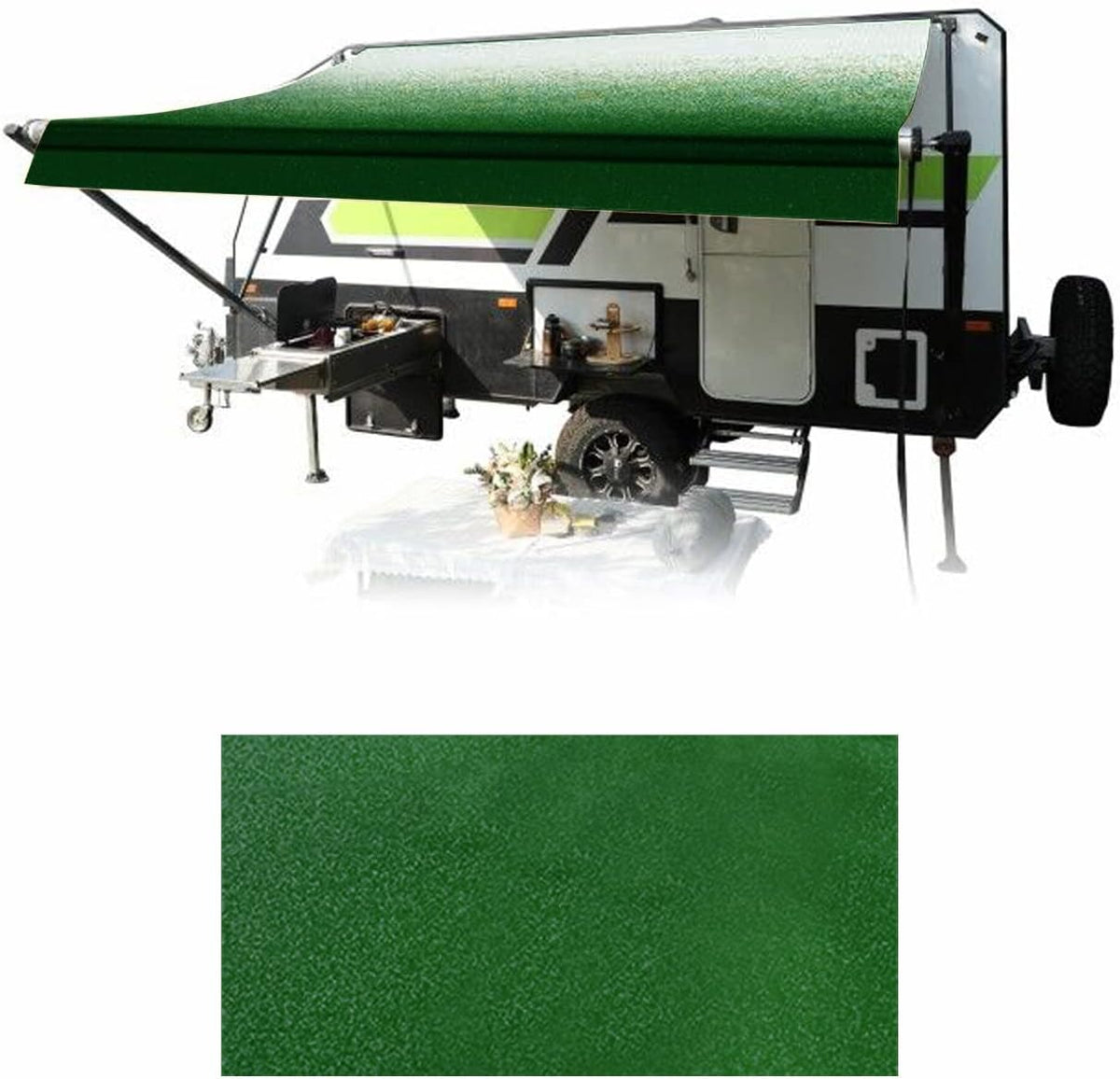 RV Awning Fabric Replacement Gray Fade M177621