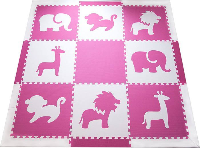 Dark Pink White Kids Play Mat Sets Z92543