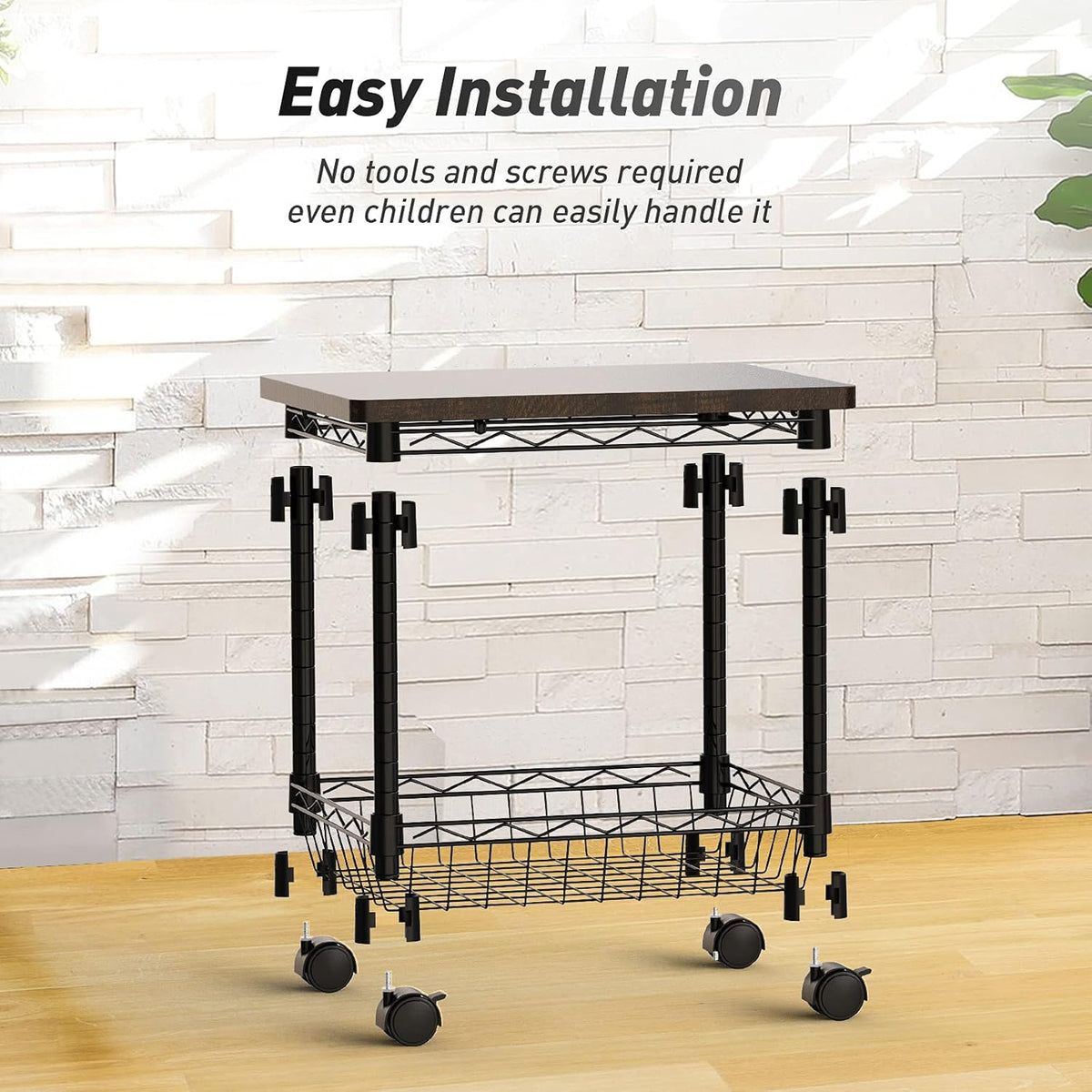 Printer Stand with Storage, Metal, Pack of 2 J5980