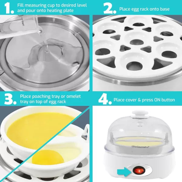 Charcoal Grey 7 Egg Capacity Electric Egg Cooker M2005