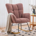 Grey Velvet Upholstered Nursery Rocking Chair A303
