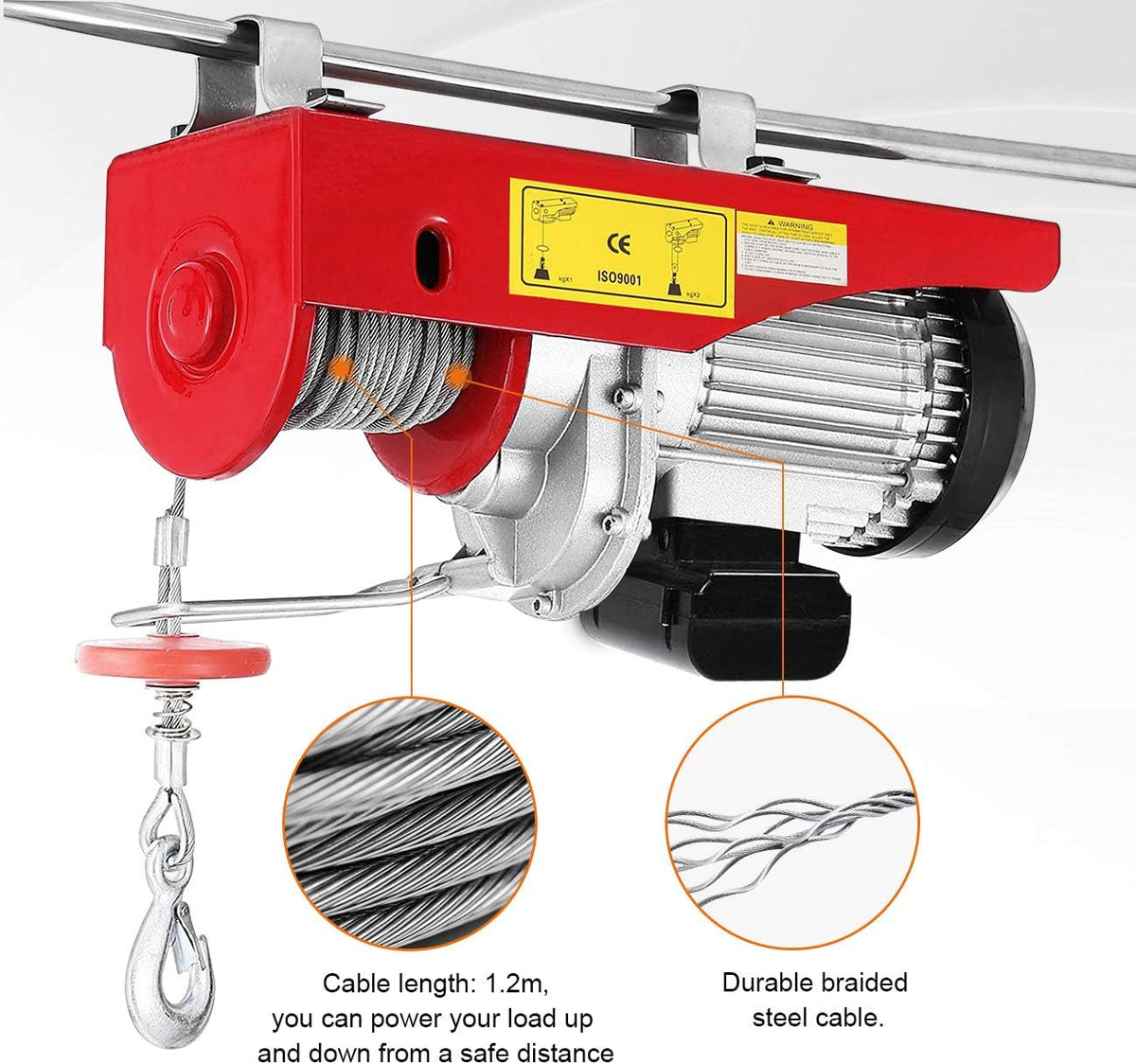 1500lb Electric Hoist Winch with Remote Control I108