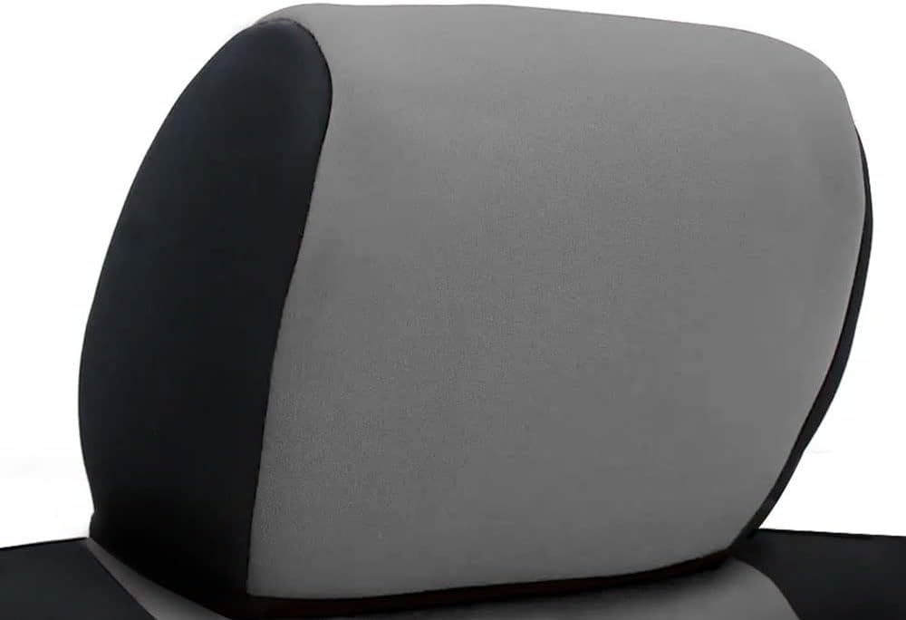 Gray & Black Neoprene Front Seat Covers for Pickup Truck P94586