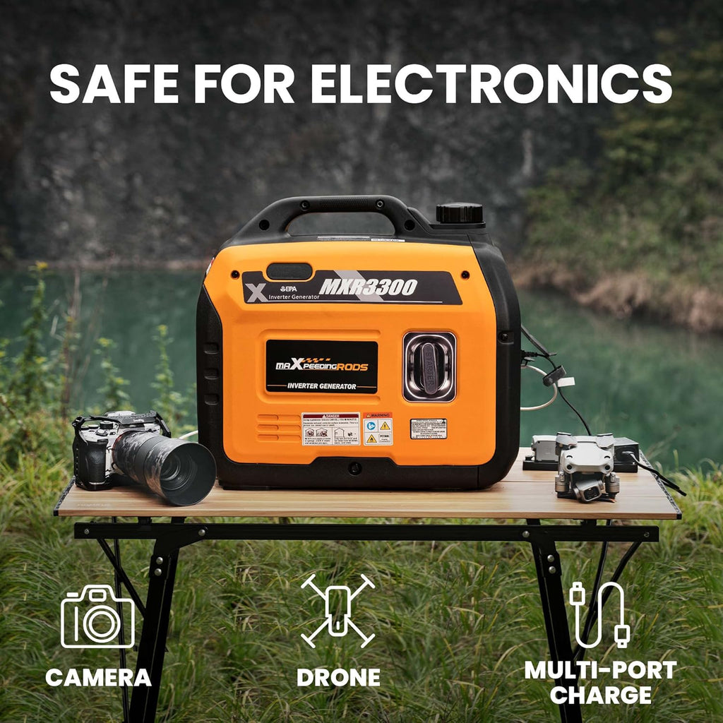 Portable Inverter Generator 3000W/3300W Gas Powered Quiet EPA Compliant E107906