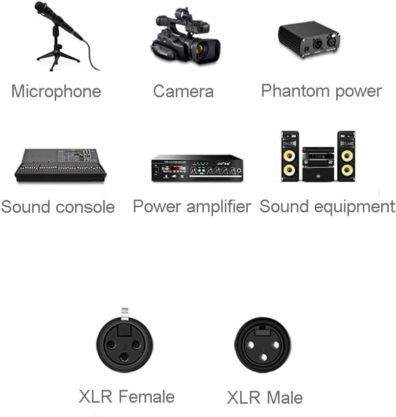 Single OFC Balanced XLR Male to XLR Female 3 PIN Microphone Cable (9.8ft, 3M) Y7978