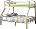 Metallic Gold Metal Twin Over Full Bunk Bed F163