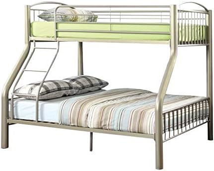 Metallic Gold Metal Twin Over Full Bunk Bed F163
