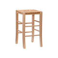 Natural and Rush Seat Backless Counter Stool (Set of 2) I54035