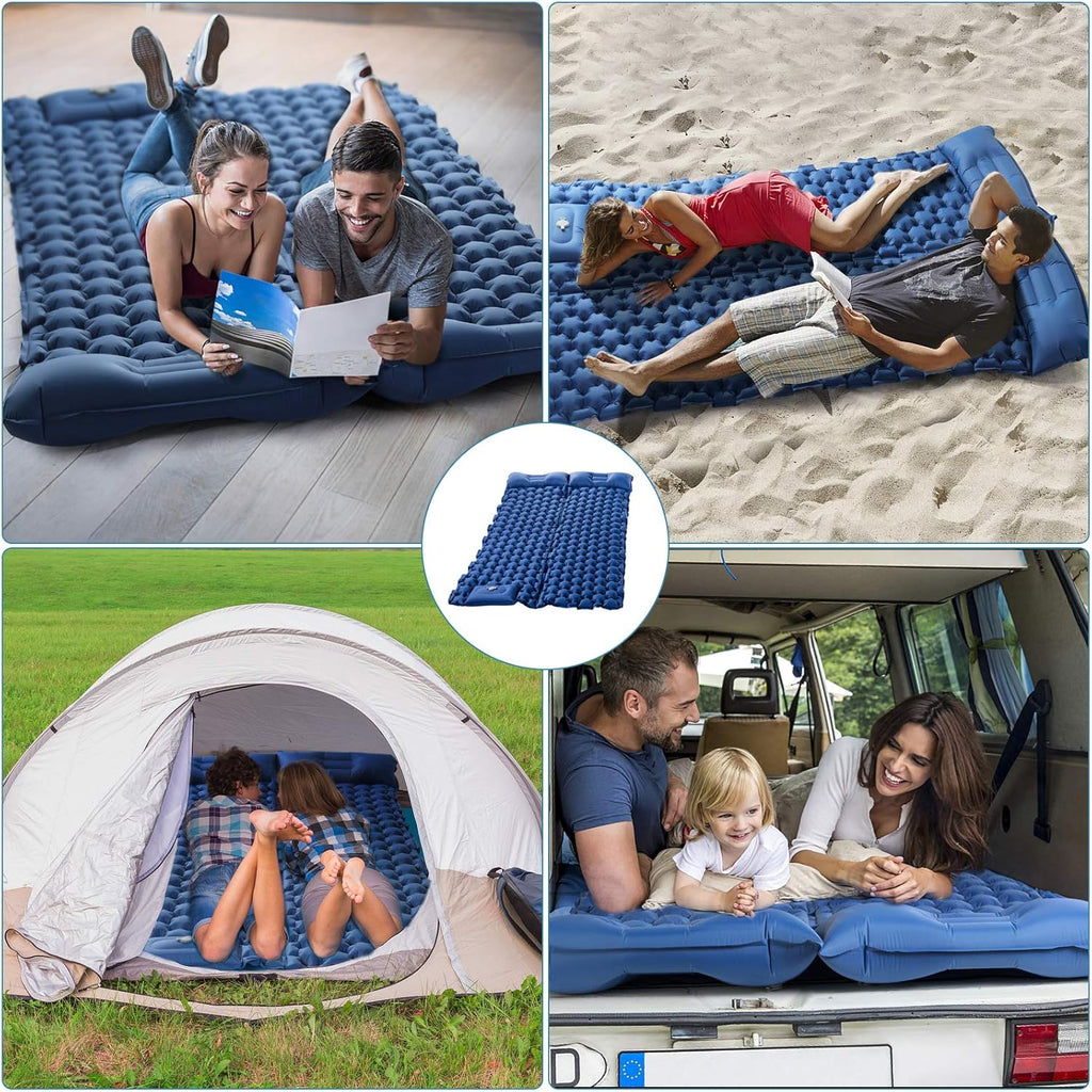 Inflatable Camping Pad for 2 Person Lightweight Waterproof Air Mattress U79254