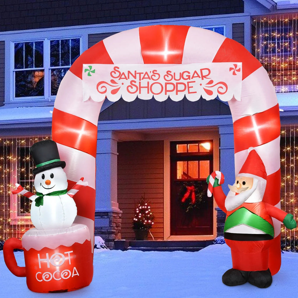 8 Ft Lighted Christmas Inflatable Archway J4529