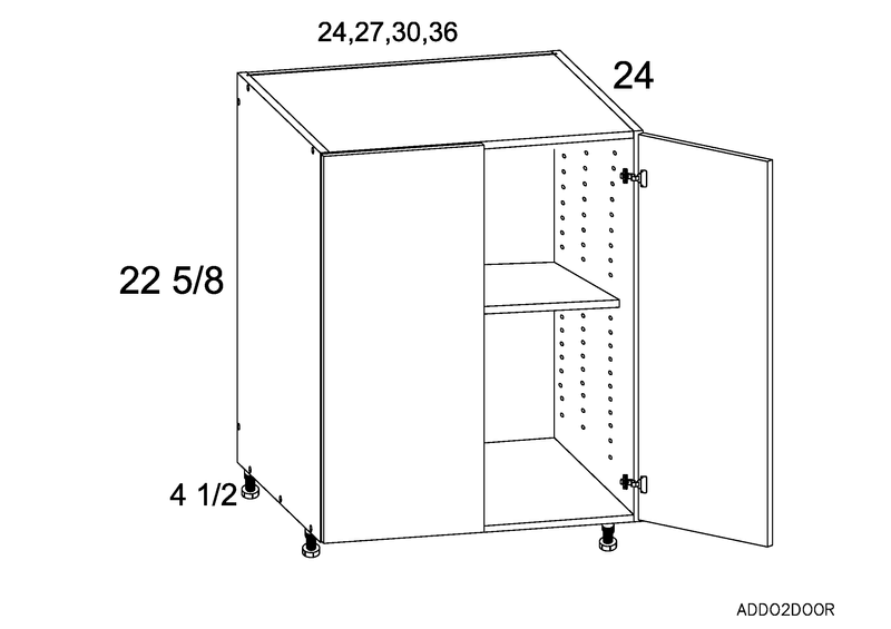 Engineered Wood Desk with 2 Doors Base Cabinet C871430