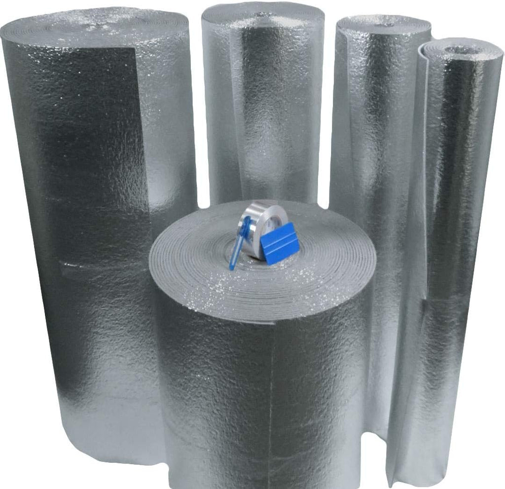 Car Insulation Kit 4' x 20' Roll 80 Sqft Sound Deadener & Heat Barrier Mat Pack of 2 D104252