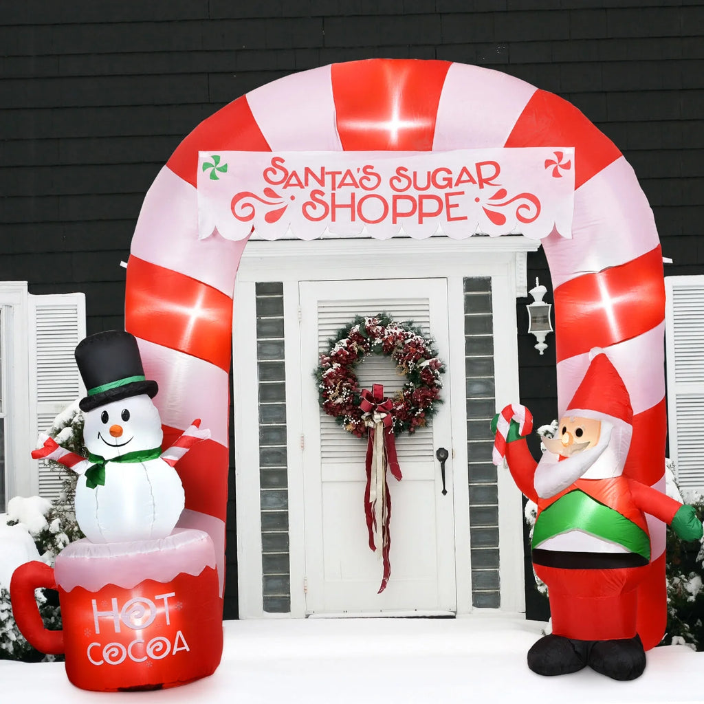 8 Ft Lighted Christmas Inflatable Archway J4529