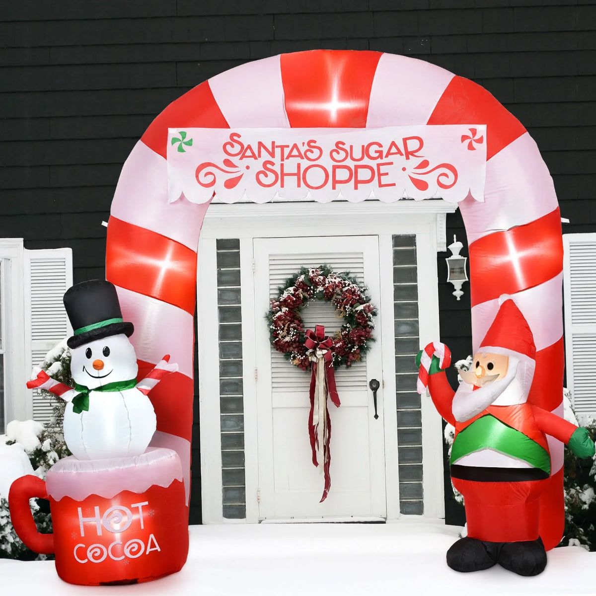 8 Ft Lighted Christmas Inflatable Archway J4529
