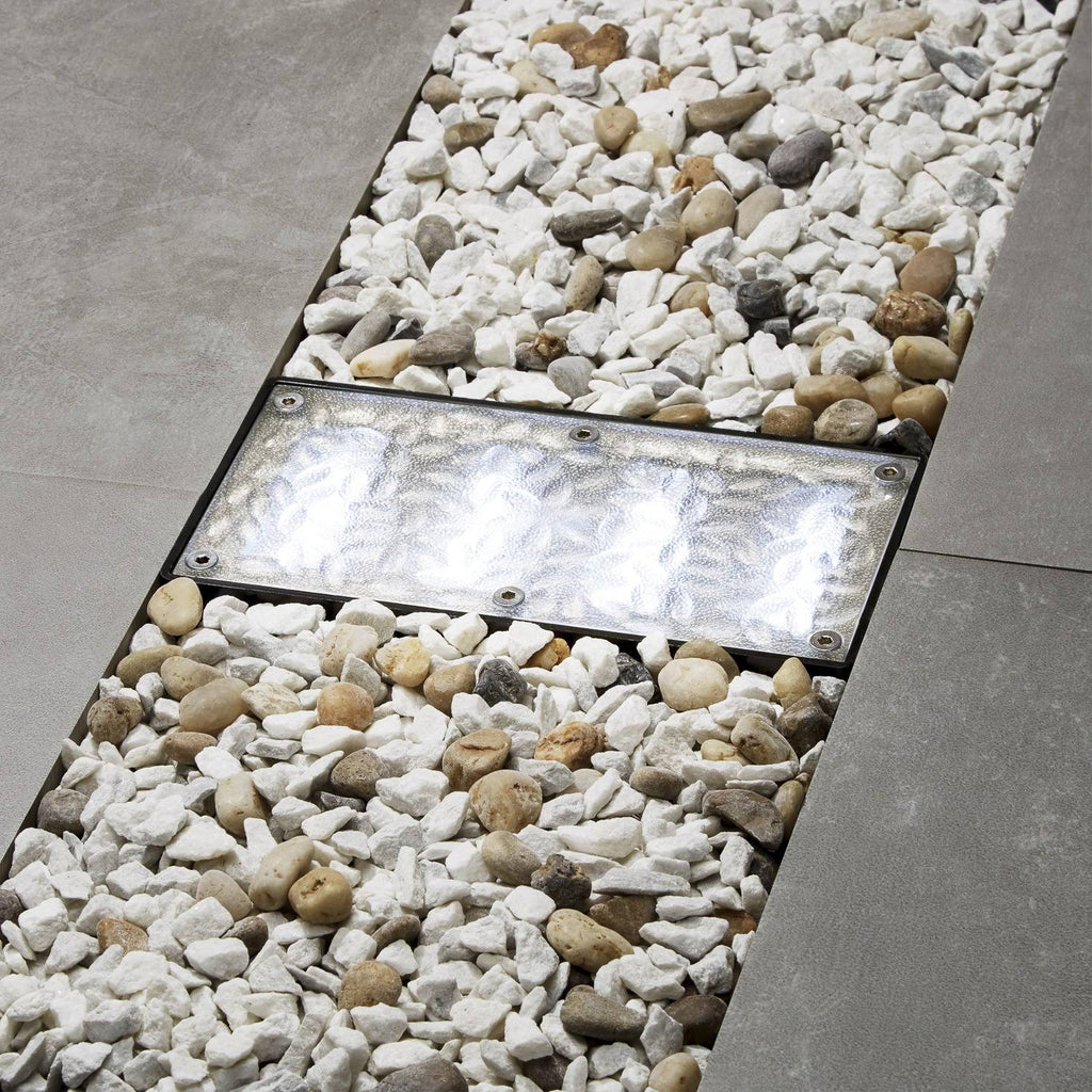 12 Cool White Solar Brick Path Light R94436