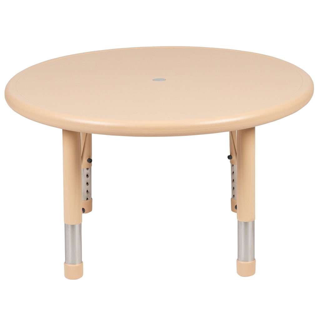 33 inch Round Plastic Height Adjustable Activity Table K89897