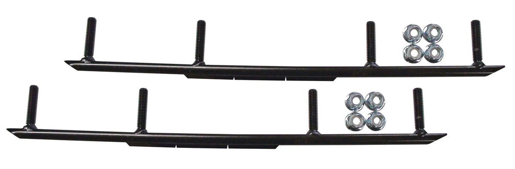 White MTX Snowmobile Skis with 10" Round Bars Complete Kit I507338