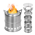 Portable Stainless Steel Wood Stove for Camping BBQ A9270