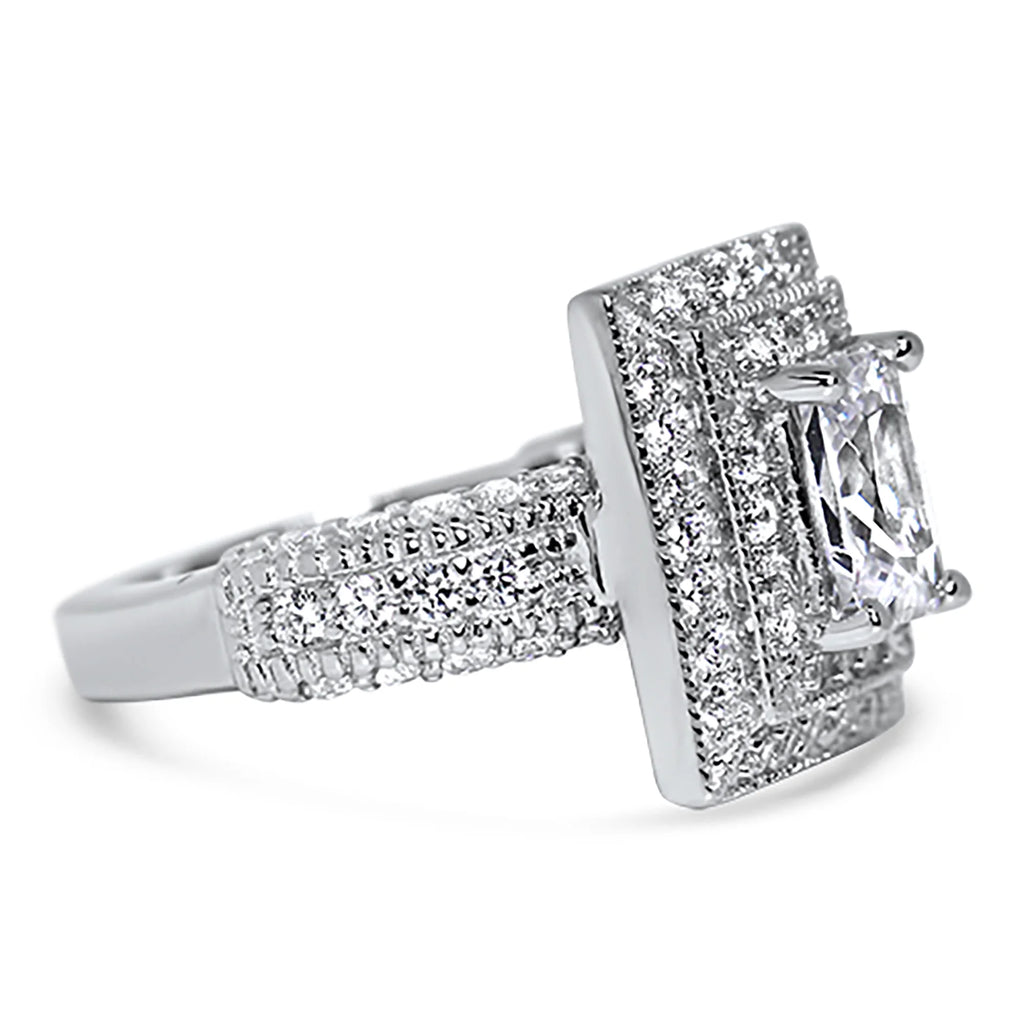 Simulated Diamond Engagement Ring Size 7 U383